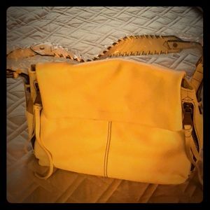 Bone colored Aimee Kestenberg hand bag